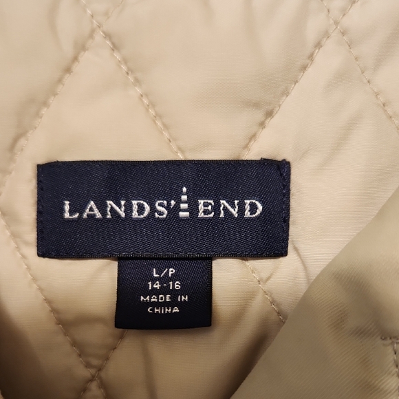 Lands End Tan Trench Coat Lightweight Classic Style - Picture 2 of 12